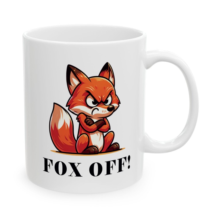 Kubek FOX OFF – dla introwertyków i osób potrzebujących przestrzeni | Wściekły lis z humorem