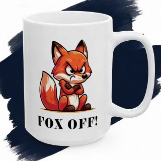 Kubek FOX OFF – dla introwertyków i osób potrzebujących przestrzeni | Wściekły lis z humorem