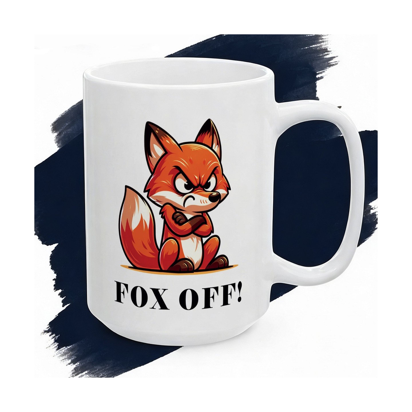 Kubek z nadrukiem FOX OFF – dla osób które potrzebują przestrzeni i spokoju
