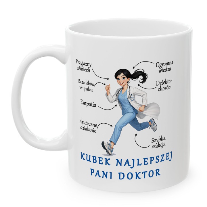 Kubek z nadrukiem Kubek najlepszej Pani Doktor – Prezent dla lekarki