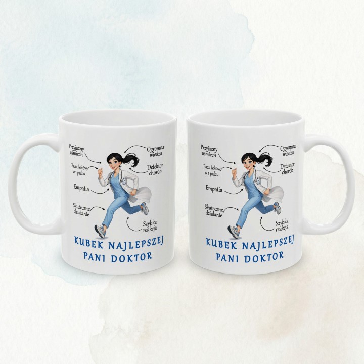 Kubek z nadrukiem Kubek najlepszej Pani Doktor – Prezent dla lekarki