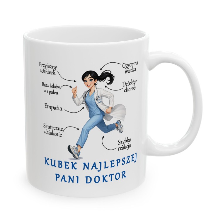 Kubek z nadrukiem Kubek najlepszej Pani Doktor – Prezent dla lekarki
