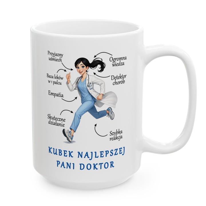 Kubek z nadrukiem Kubek najlepszej Pani Doktor – Prezent dla lekarki