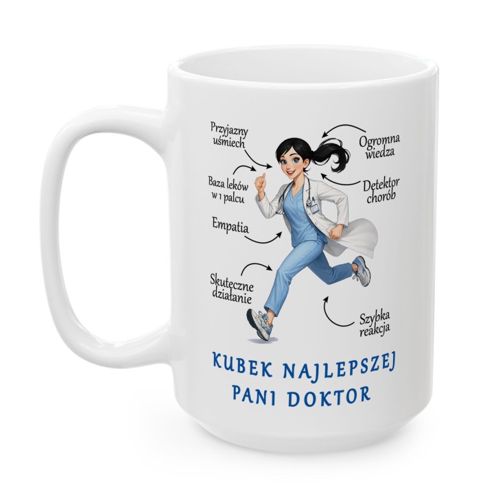 Kubek z nadrukiem Kubek najlepszej Pani Doktor – Prezent dla lekarki