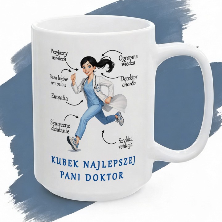 Kubek z nadrukiem Kubek najlepszej Pani Doktor – Prezent dla lekarki