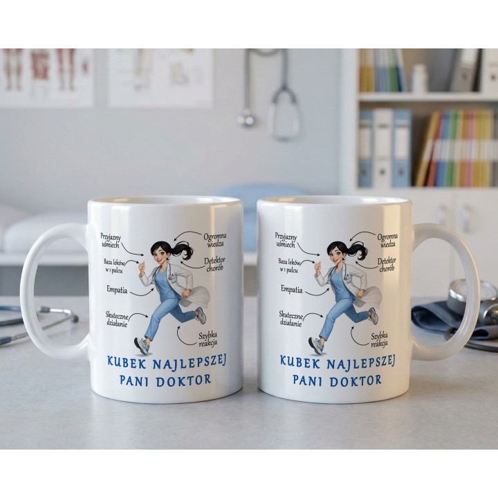 Kubek z nadrukiem Kubek najlepszej Pani Doktor – Prezent dla lekarki