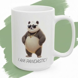 Kubek z nadrukiem „I Am Pandastic!” – pewność siebie w wersji panda