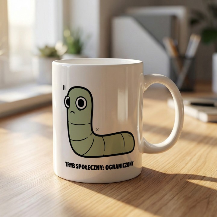 Kubek Tryb społeczny: ograniczony | Typowy Robak dla introwertyka