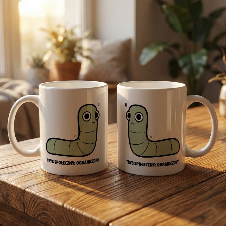 Kubek Tryb społeczny: ograniczony | Typowy Robak dla introwertyka