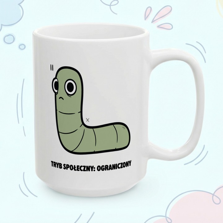 Kubek Tryb społeczny: ograniczony | Typowy Robak dla introwertyka