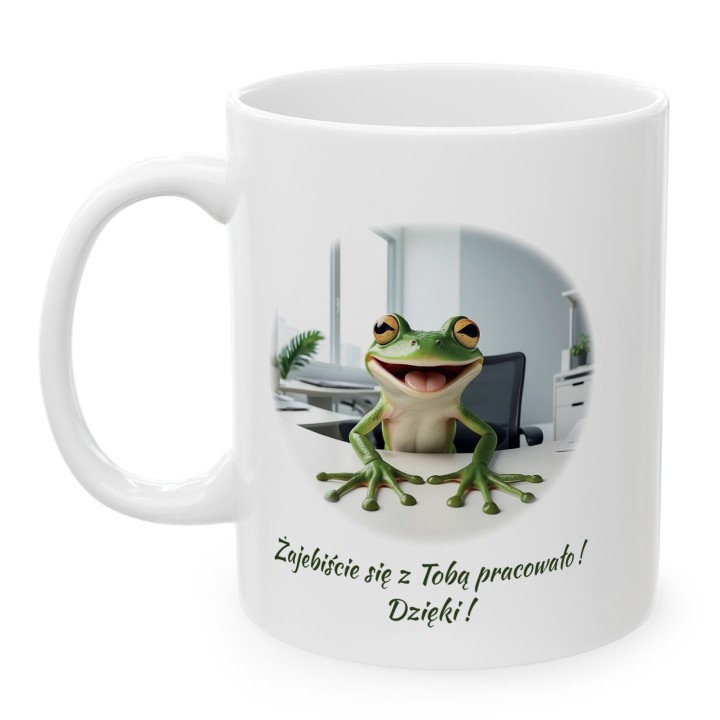 Kubek na pożegnanie z pracy Żajebiście się z Tobą pracowało prezent dla kolegi