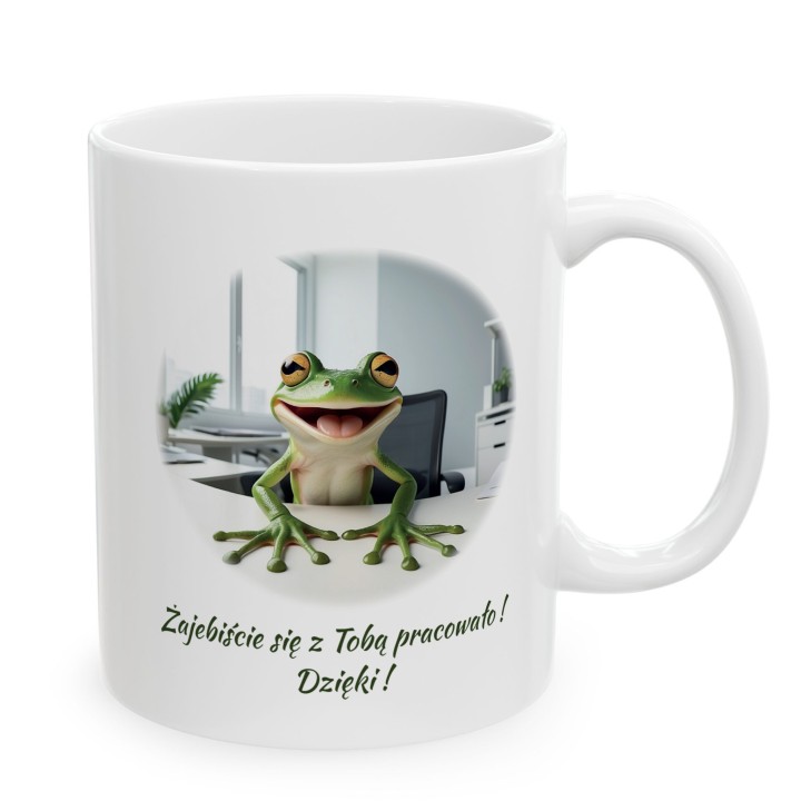 Kubek na pożegnanie z pracy Żajebiście się z Tobą pracowało prezent dla kolegi