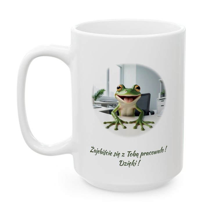 Kubek na pożegnanie z pracy Żajebiście się z Tobą pracowało prezent dla kolegi