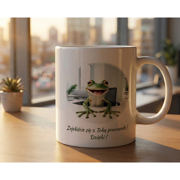 Kubek na pożegnanie z pracy Żajebiście się z Tobą pracowało prezent dla kolegi