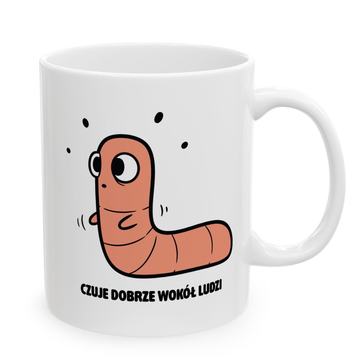 Kubek Czuję dobrze wokół ludzi | Typowy Robak dla ekstrawertyka