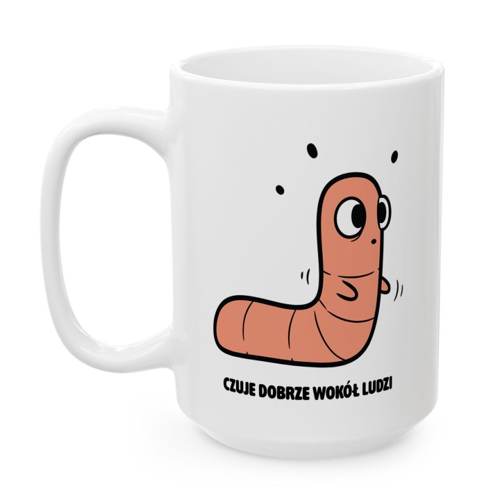 Kubek Czuję dobrze wokół ludzi | Typowy Robak dla ekstrawertyka