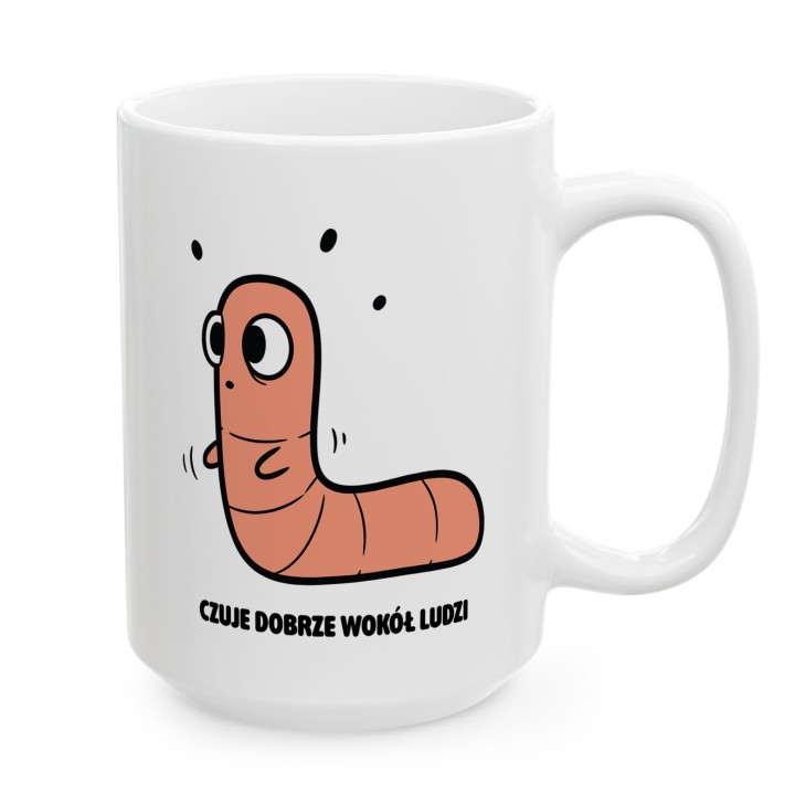 Kubek Czuję dobrze wokół ludzi | Typowy Robak dla ekstrawertyka