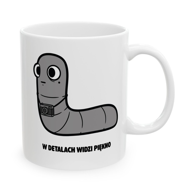 Kubek W detalach widzi piękno | Prezent dla fotografa Typowy Robak