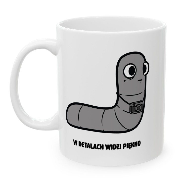 Kubek W detalach widzi piękno | Prezent dla fotografa Typowy Robak