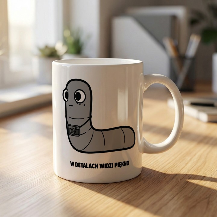 Kubek W detalach widzi piękno | Prezent dla fotografa Typowy Robak