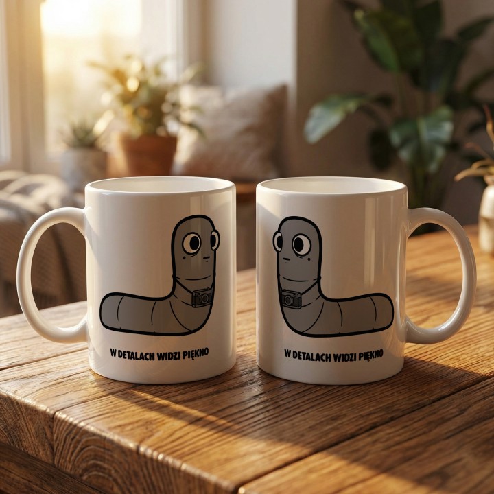 Kubek W detalach widzi piękno | Prezent dla fotografa Typowy Robak