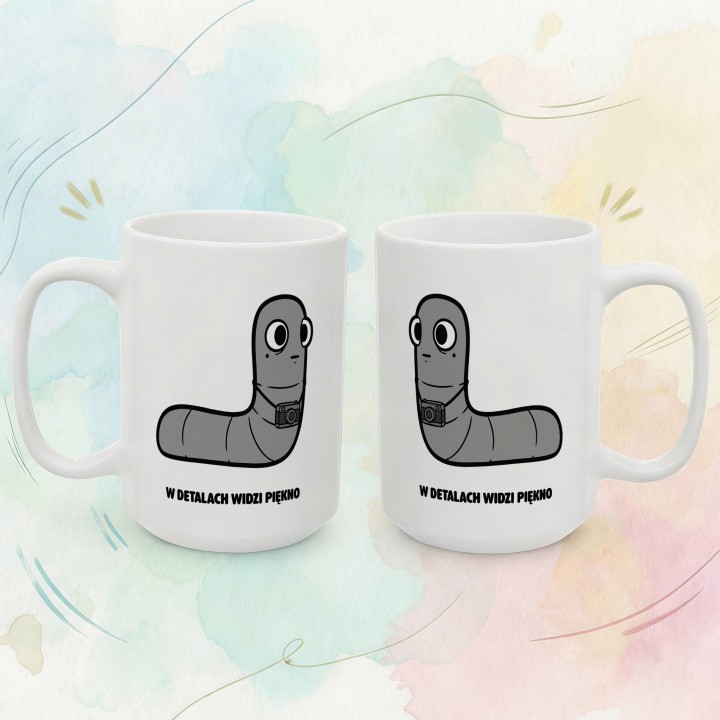 Kubek W detalach widzi piękno | Prezent dla fotografa Typowy Robak