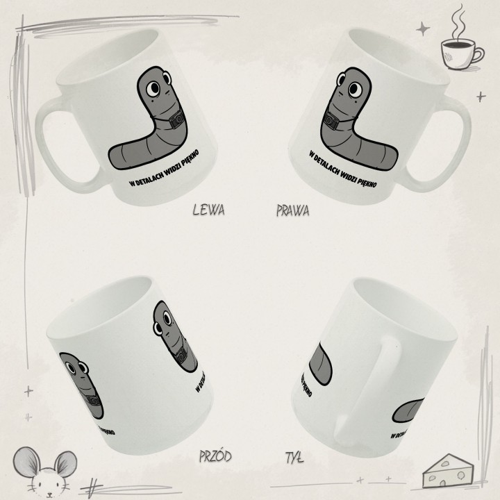 Kubek W detalach widzi piękno | Prezent dla fotografa Typowy Robak