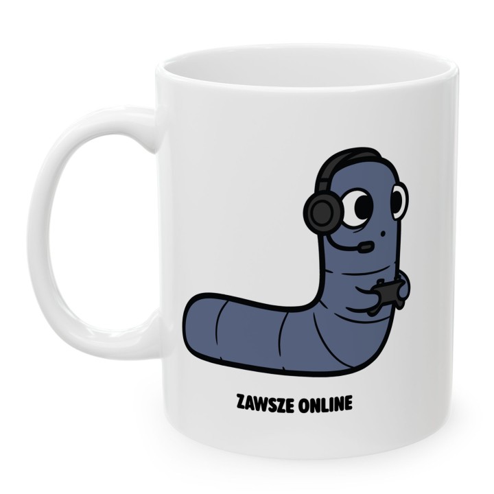 Kubek dla gracza Żyje w innym świecie | Typowy Robak Gamer Gift
