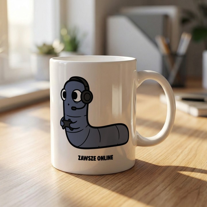 Kubek dla gracza Żyje w innym świecie | Typowy Robak Gamer Gift