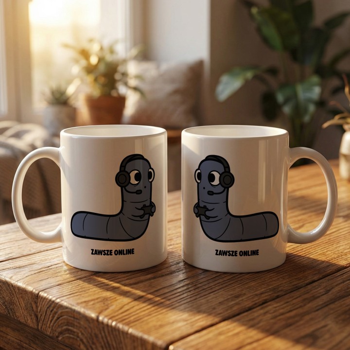 Kubek dla gracza Żyje w innym świecie | Typowy Robak Gamer Gift