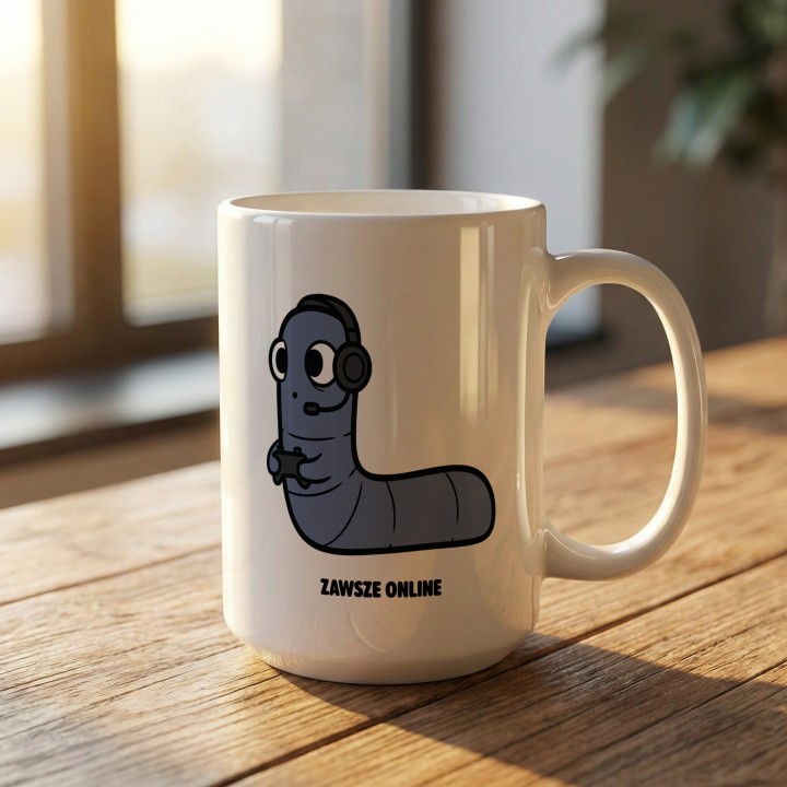 Kubek dla gracza Żyje w innym świecie | Typowy Robak Gamer Gift