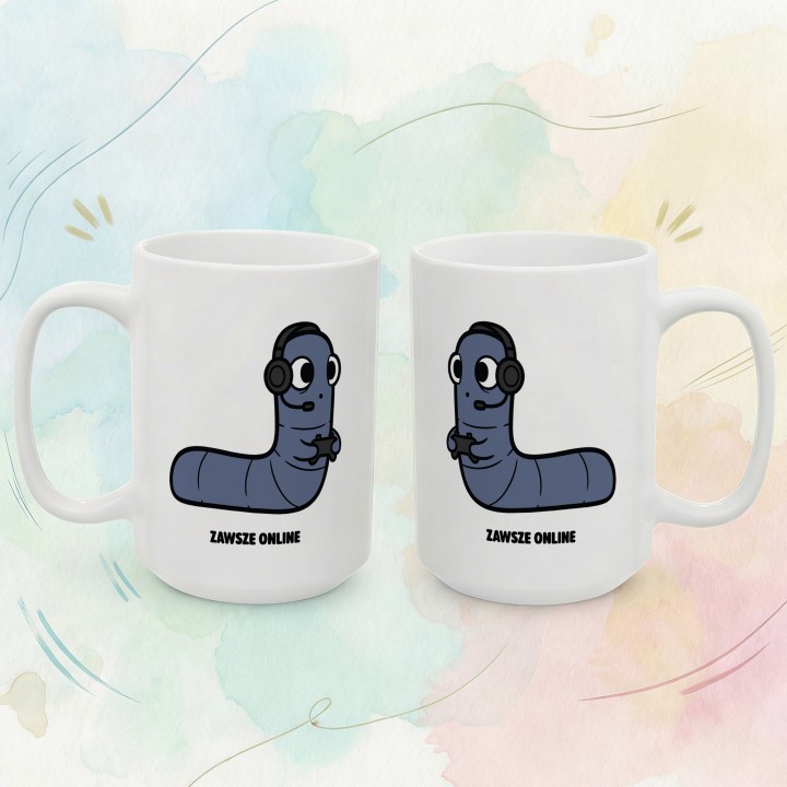 Kubek dla gracza Żyje w innym świecie | Typowy Robak Gamer Gift