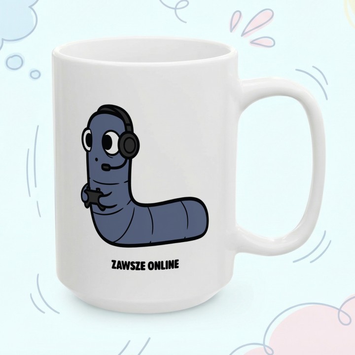 Kubek dla gracza Żyje w innym świecie | Typowy Robak Gamer Gift