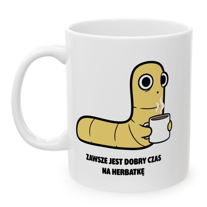 Kubek z nadrukiem Typowy Robak Herbatka | Prezent dla herbatoholika