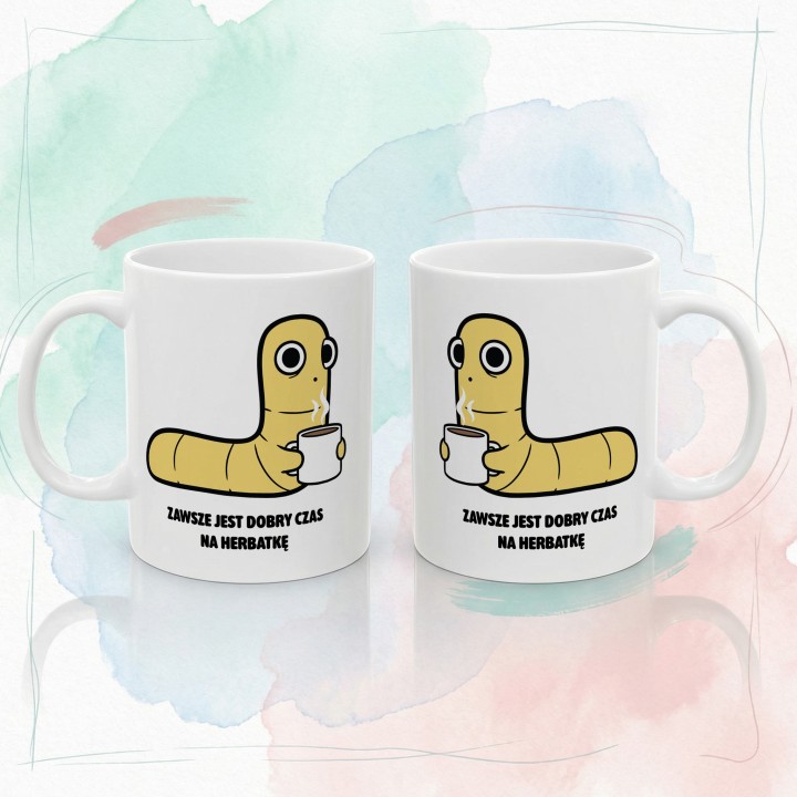 Kubek z nadrukiem Typowy Robak Herbatka | Prezent dla herbatoholika