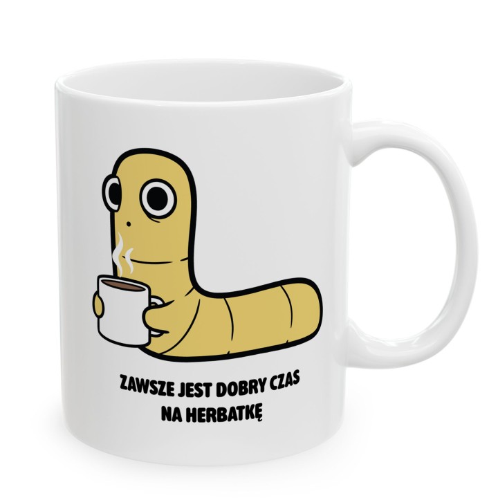 Kubek z nadrukiem Typowy Robak Herbatka | Prezent dla herbatoholika