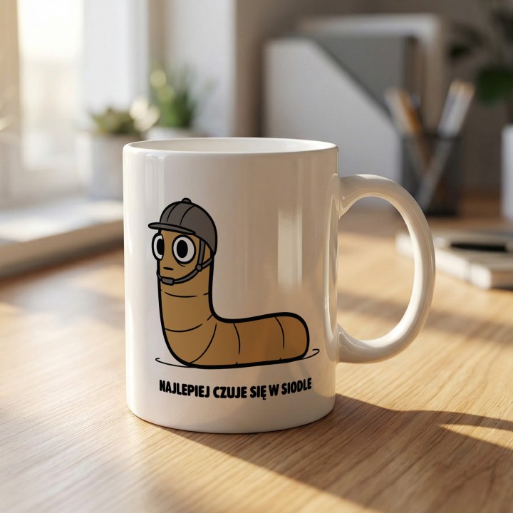 Kubek dla koniarza Galopuje po wolność | Typowy Robak Prezent