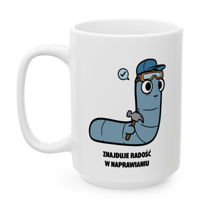 Kubek Znajduje radość w naprawianiu | Typowy Robak Złota rączka