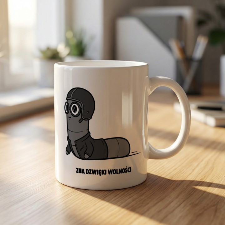 Kubek Zna dźwięk wolności | Typowy Robak dla motocyklisty Chopper