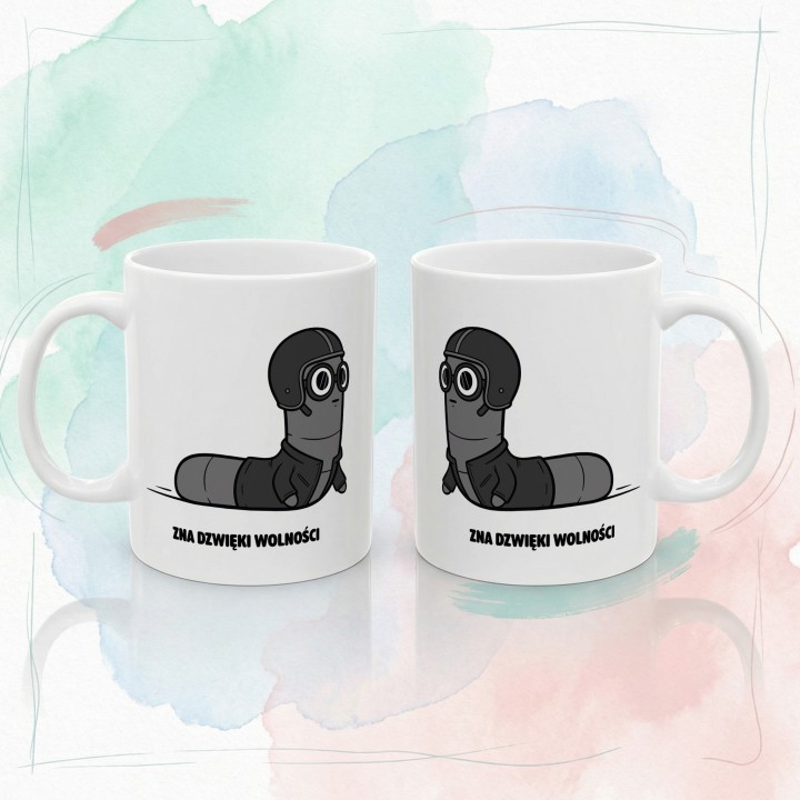 Kubek Zna dźwięk wolności | Typowy Robak dla motocyklisty Chopper