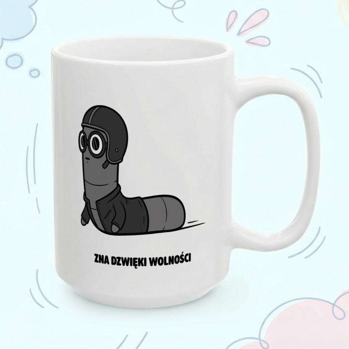 Kubek Zna dźwięk wolności | Typowy Robak dla motocyklisty Chopper