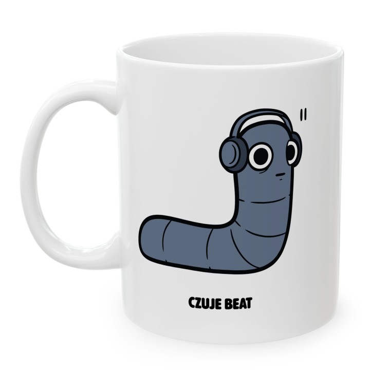 Kubek z nadrukiem Czuje Beat | Typowy Robak dla fana muzyki