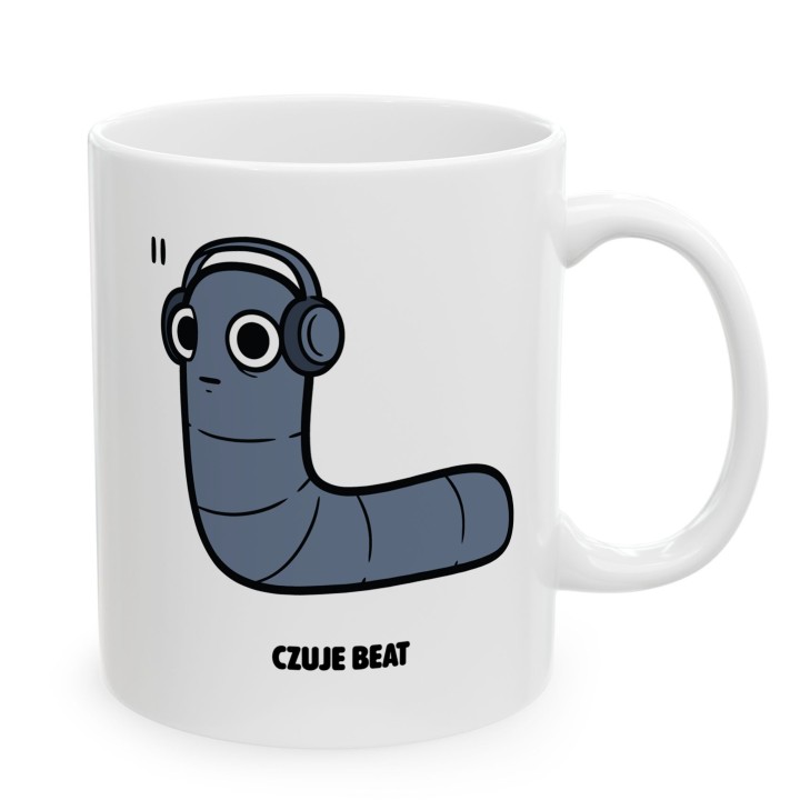 Kubek z nadrukiem Czuje Beat | Typowy Robak dla fana muzyki