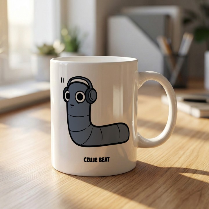 Kubek z nadrukiem Czuje Beat | Typowy Robak dla fana muzyki
