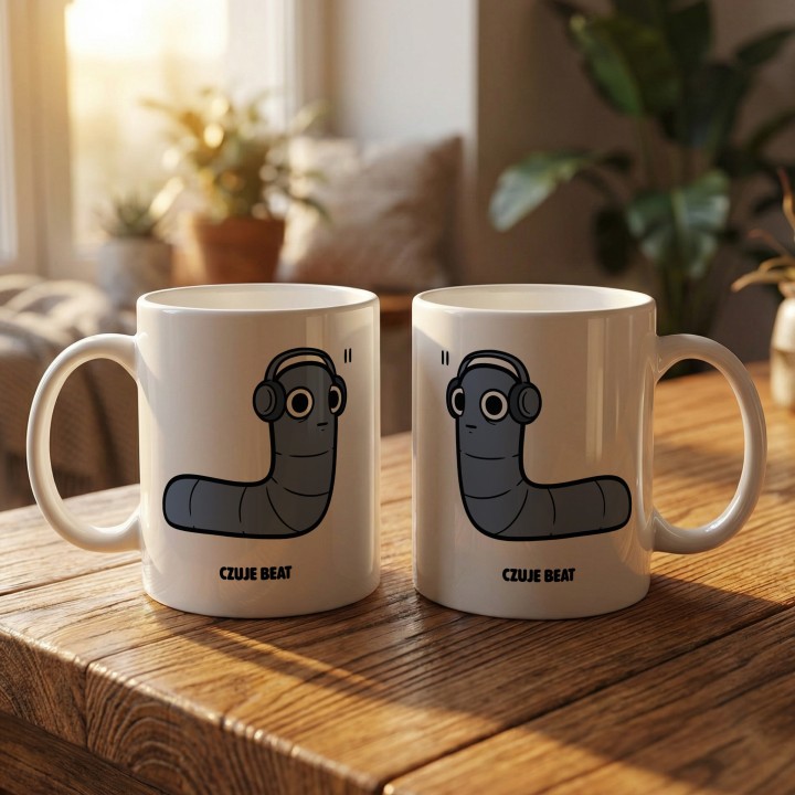 Kubek z nadrukiem Czuje Beat | Typowy Robak dla fana muzyki