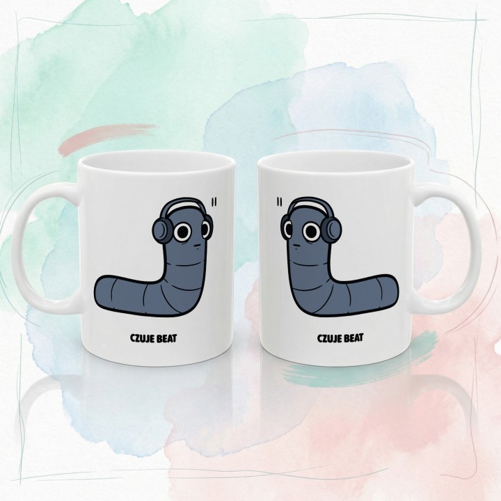 Kubek z nadrukiem Czuje Beat | Typowy Robak dla fana muzyki