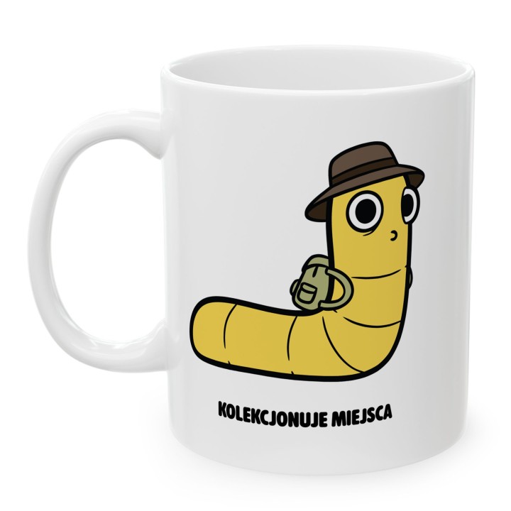 Kubek Kolekcjonuje miejsca | Typowy Robak dla podróżnika i turysty