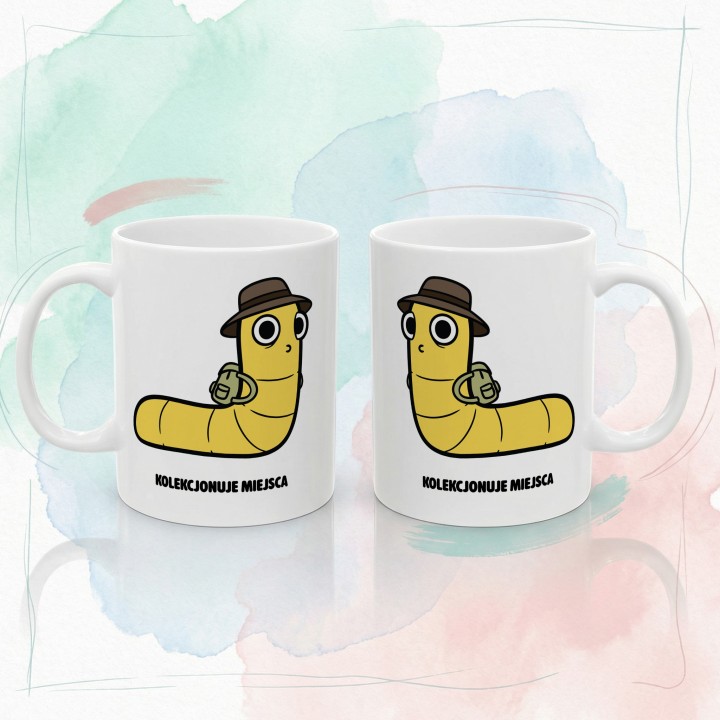 Kubek Kolekcjonuje miejsca | Typowy Robak dla podróżnika i turysty