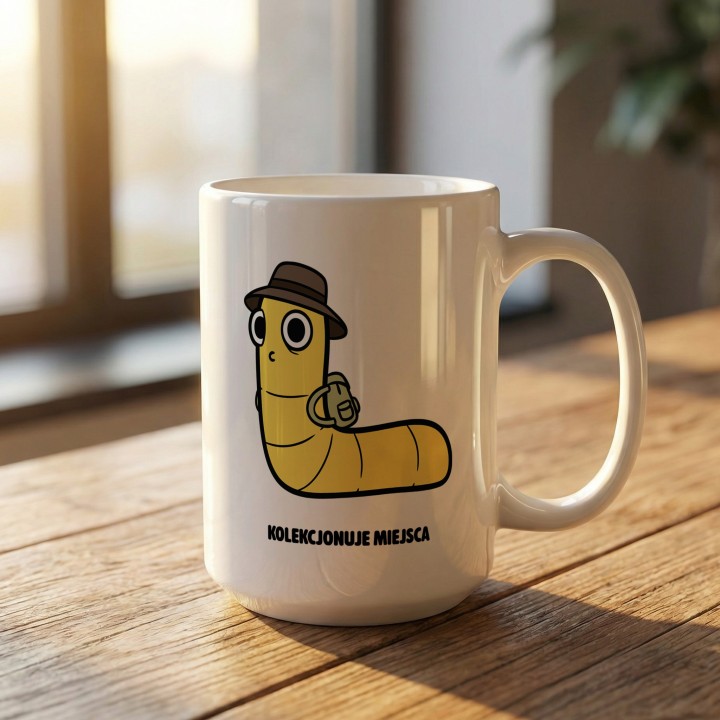 Kubek Kolekcjonuje miejsca | Typowy Robak dla podróżnika i turysty