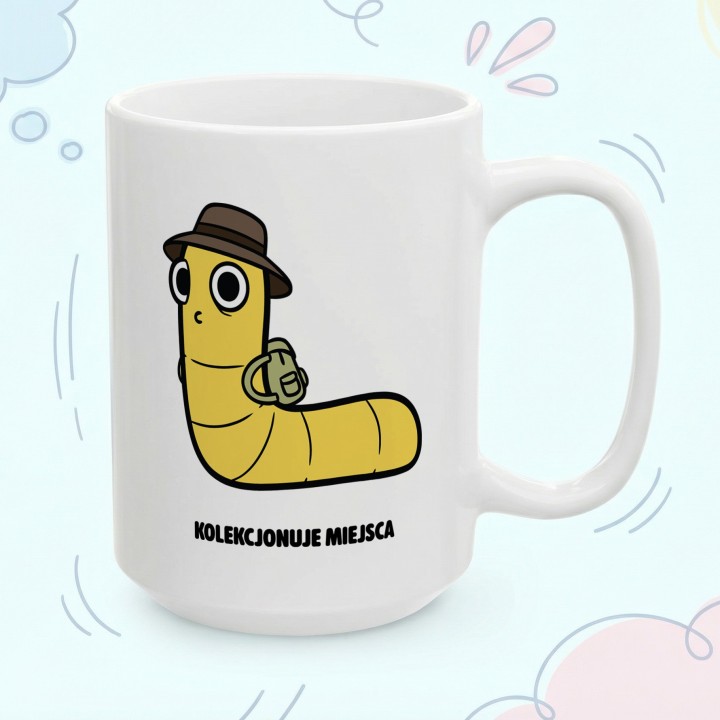 Kubek Kolekcjonuje miejsca | Typowy Robak dla podróżnika i turysty